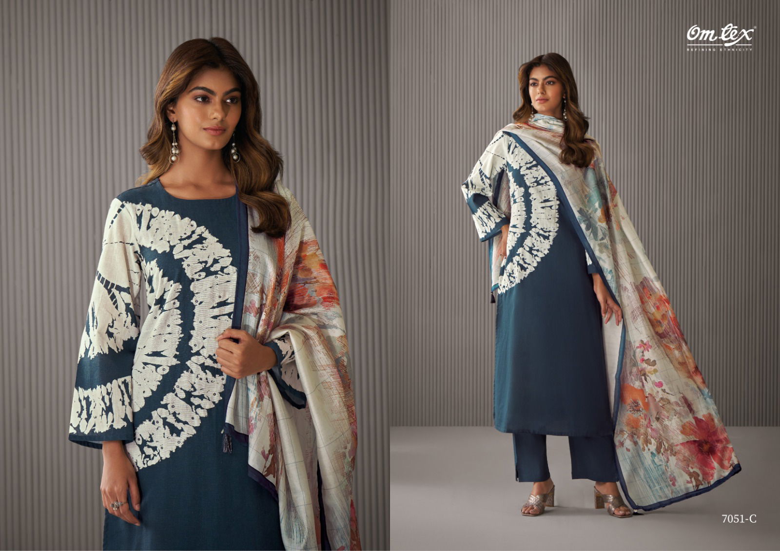 Lyrista By Omtex Sara Linen Printed Dress Material Wholesalers In Delhi